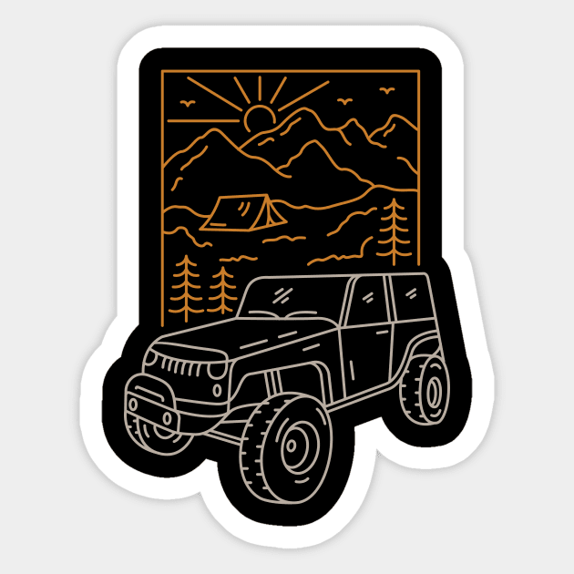 Off Roader Camp Sticker by VEKTORKITA